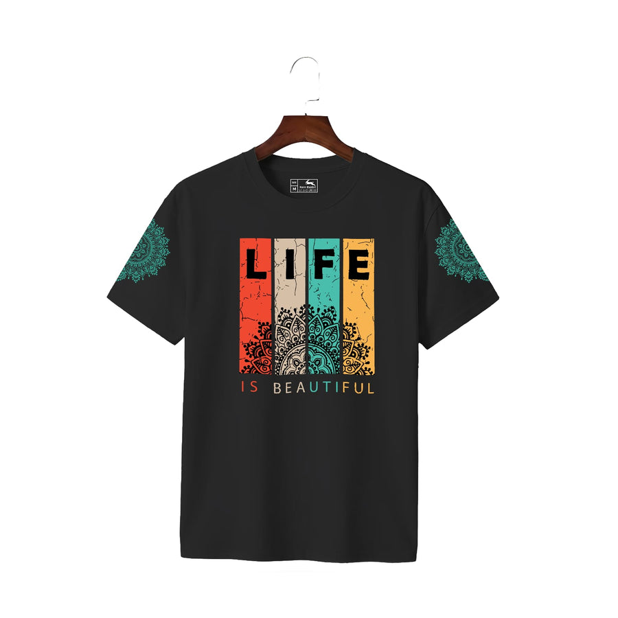Premium Drop Shoulder T-Shirt - Life is Beautiful