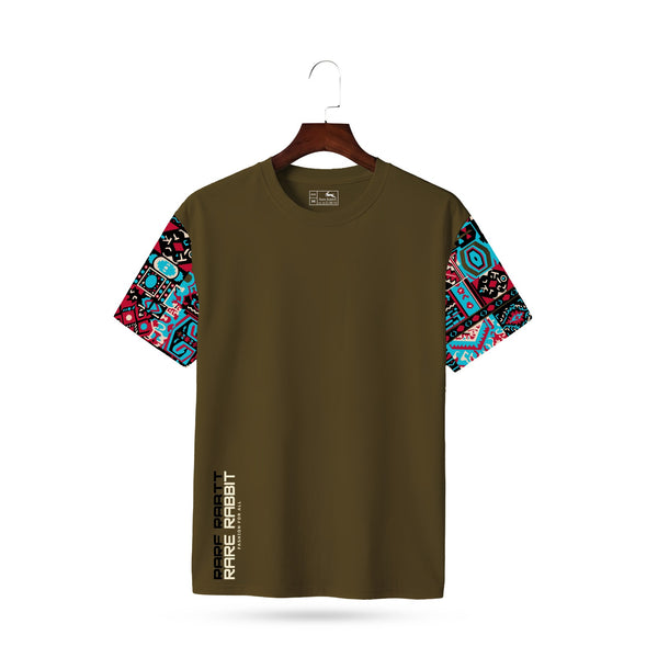 Rare Rabbit Premium Paisley Drop Shoulder T-Shirt