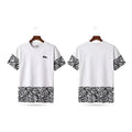 Rare Rabbit Premium Paisley Drop Shoulder T-Shirt - HD Print