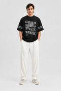 Premium Drop Shoulder T-Shirt - Good Things Take Time