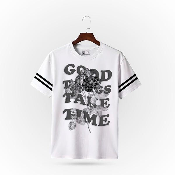 Premium Drop Shoulder T-Shirt - Good Things Take Time